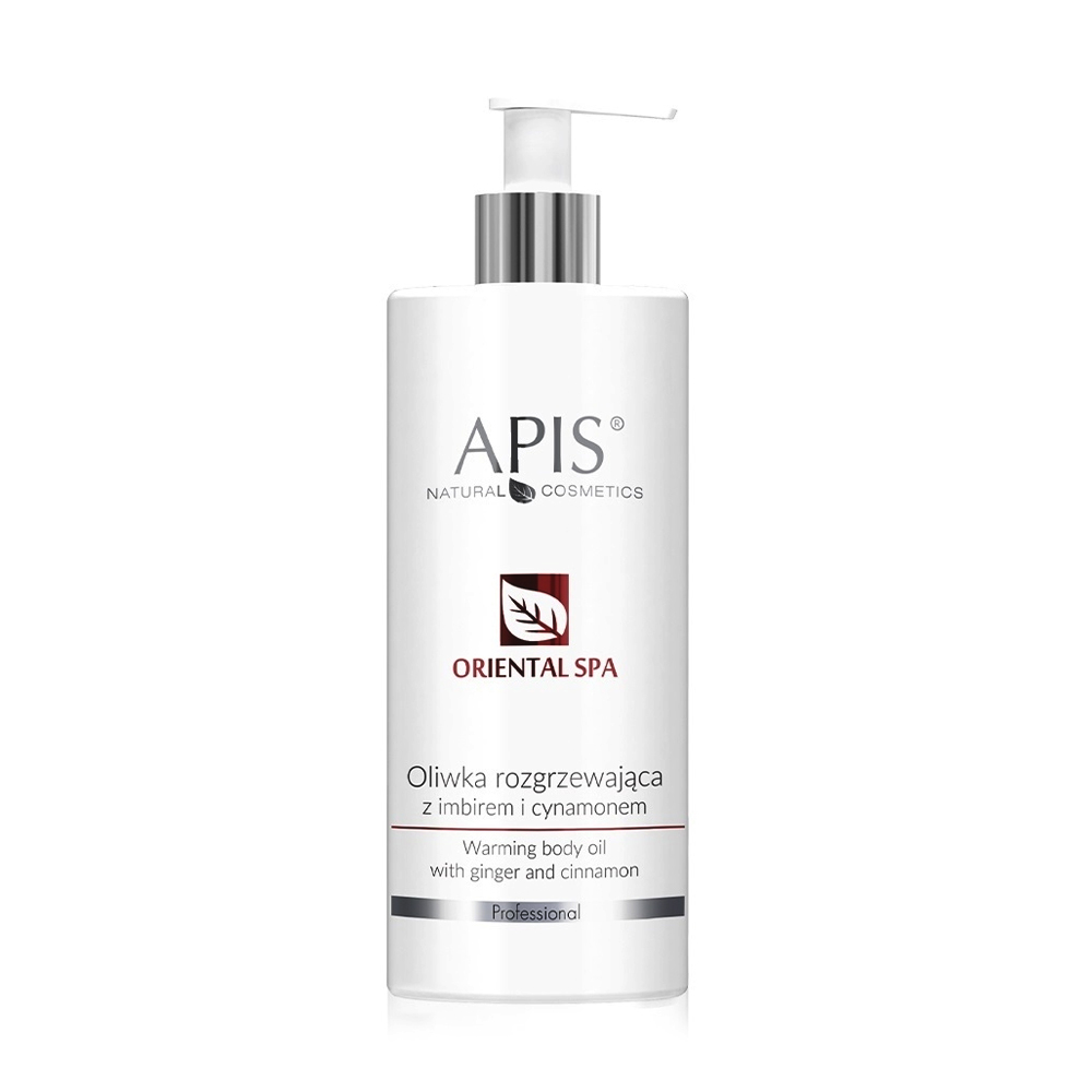 Зігрівальна оливкова олія для тіла Apis Natural Cosmetics Oriental Spa Warming Body Oil з імбиром та корицею, 500 мл